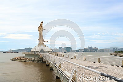 Statue of kun iam the goddess of mercy and compassion in Macau. Stock Photo