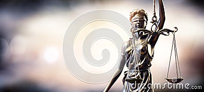Statue Of Lady Justice Stock Photo