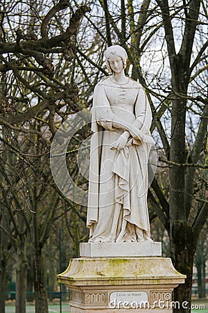 Statue of Laura de Noves in the Jardin du Luxembourg, Paris, France Stock Photo