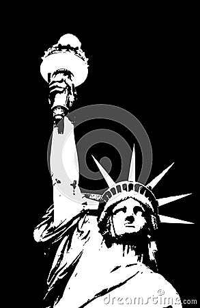 Statue of Liberty Cartoon Illustration