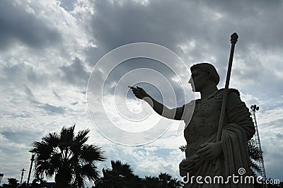 Statue of liberty against blue sky Stock Photo