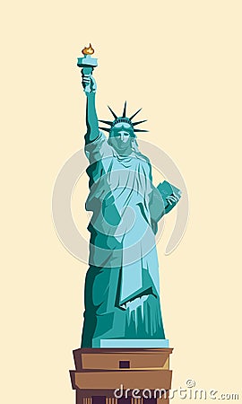 The Statue of Liberty Vector Illustration