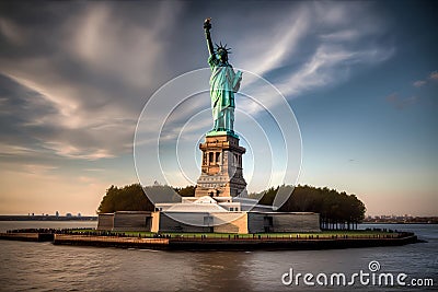 The Statue of Liberty - New York City, USA (Generative AI) Stock Photo