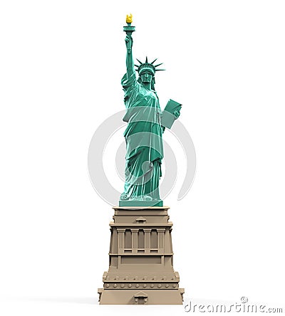 Statue of Liberty Isolated Stock Photo