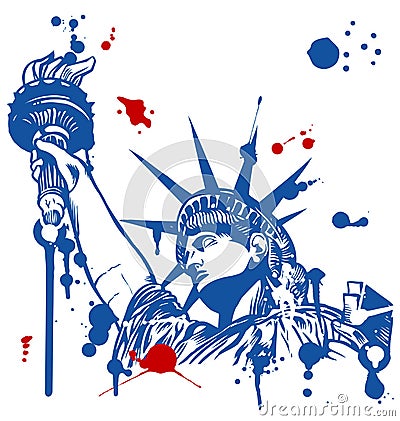 Statue of liberty Vector Illustration