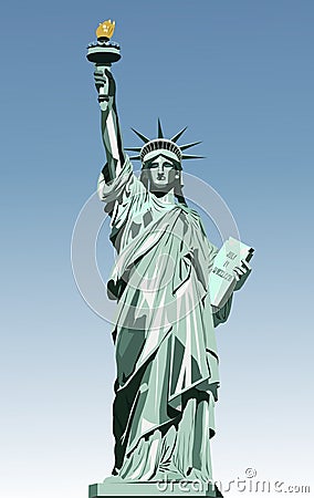 Statue of liberty Vector Illustration