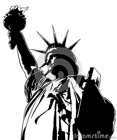 Statue of Liberty, vector image Vector Illustration