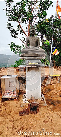 The Statue of Lord Buddha - Kooragala Ancient Bhuddhist Temple Stock Photo