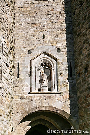 statue of Madonna in Basilica of Saints Nazarius Stock Photo