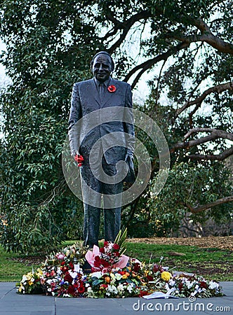 Statue of Man for Anzac Remembrance Editorial Stock Photo