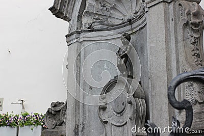 Statue of Manneken Pis in the center of Brussels, Belgium Stock Photo