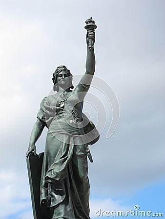 Statue of Marianne in Jonzac Editorial Stock Photo