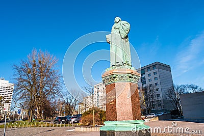 Statue of Martin Luther in Magdeburg, Germany Stock Photo