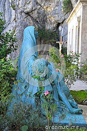 Statue of Mary Magdalene, Sainte Baume, France Editorial Stock Photo