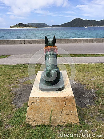 Statue of Marylin on zamami island, Okinawa, Japan Stock Photo