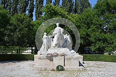 Statue in Medical Garden, Bratislava Stock Photo