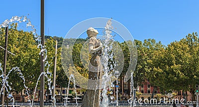 Statue of Melpomene in Greek mythology the muse of singing Editorial Stock Photo