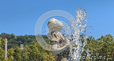 Statue of Melpomene in Greek mythology the muse of singing Editorial Stock Photo