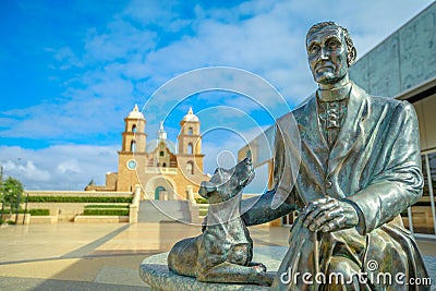 Statue of Monsignor John Hawes Editorial Stock Photo