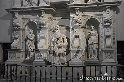 Statue of Moses, Michelangelo, San Pietro in Vincoli. Rome, Ital Stock Photo