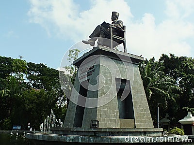 The statue of Mr Soekarno. First president of the Republic of Indonesia Editorial Stock Photo