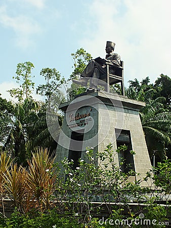 The statue of Mr Soekarno. First president of the Republic of Indonesia Editorial Stock Photo