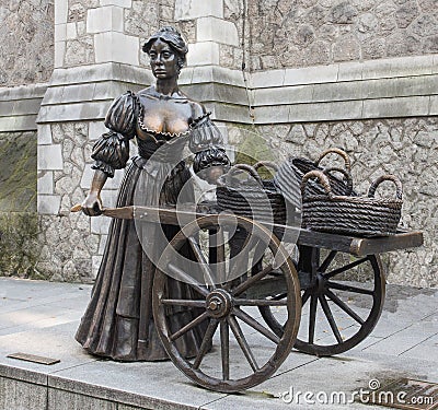 Statue of the mythical Molly Malone Editorial Stock Photo