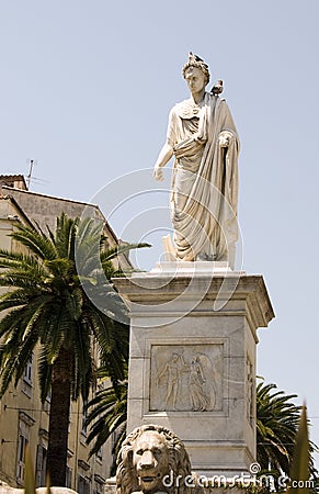 Statue napoleon bonaparte ajaccio corsica france Stock Photo