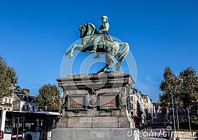 Statue of Napoleon at the place de General de Gaulle at Rouen in northern France Stock Photo