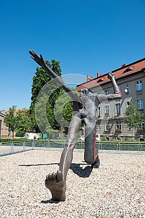 Statue of Nazi and Soviet officer hybrid Editorial Stock Photo