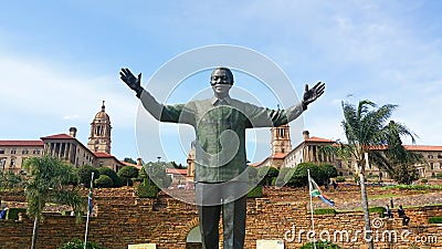 The statue of Nelson Mandela in Pretoria, South Africa Editorial Stock Photo