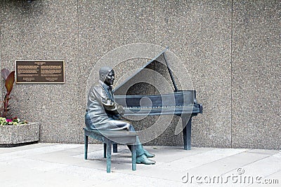 Statue of Oscar Peterson Editorial Stock Photo