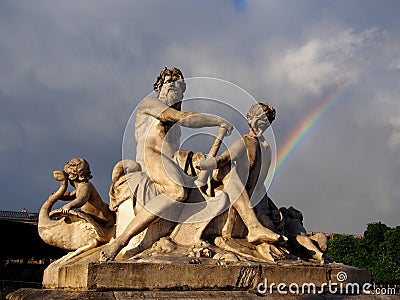 Statue in Paris Tuileries garden Stock Photo