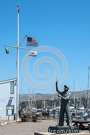 Statue pays tribute to commercial fishermen Editorial Stock Photo
