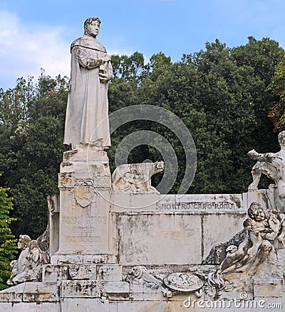 Statue of petrarch, arezzo, italy Stock Photo