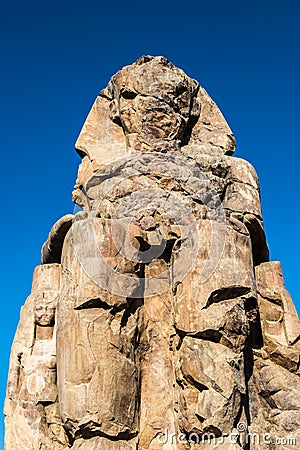 Statue of Pharaoh Amenhotep III, Luxor, Egypt Stock Photo