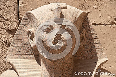 The statue of Pharaoh Thutmose III at the Karnak Temple Complex in Luxor, Egypt Editorial Stock Photo
