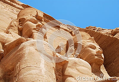 Abu Simbel staues Stock Photo