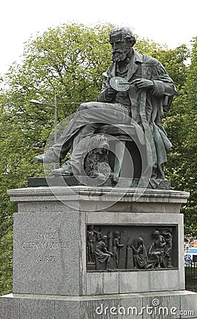 Statue of the physicist James Clerk Maxwell Edinburgh Scotland Stock Photo