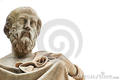 Statue of Plato in Athens. Stock Photo