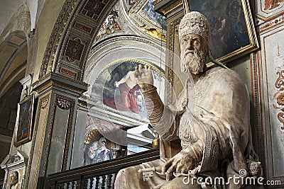 Statue of Pope Gregory XIII - Rome Stock Photo