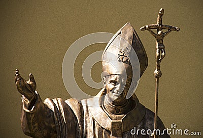 Statue of pope John Paul II Stock Photo