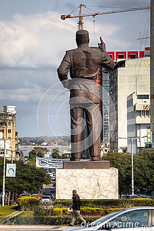 Statue of president Samora of Mozambique in Maputo Editorial Stock Photo