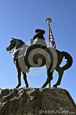 Statue of President Theodore Roosevelt Editorial Stock Photo