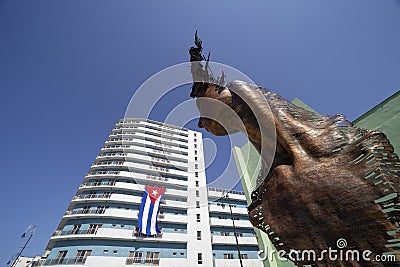 Statue of Primavera in Havana Cuba, the statue was created by sculptor Rafael San Juan. 28 04 2022 Editorial Stock Photo