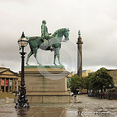 A Statue of Prince Albert Outside St. George's Hall Editorial Stock Photo