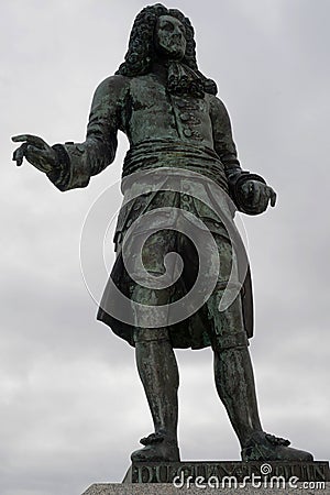 Statue of the privateer Duguay-Trouin in Saint-Malo Stock Photo