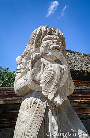 Statue in Pura Tirta Empul temple, Ubud, Bali, Indonesia Stock Photo