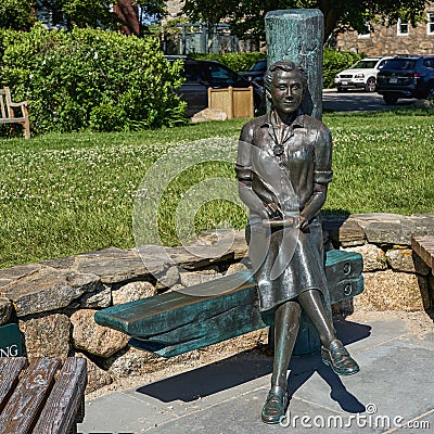 statue of Rachel Carson author of Silent Spring Editorial Stock Photo