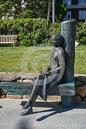 statue of Rachel Carson author of Silent Spring Editorial Stock Photo